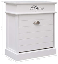 Schuhschrank Weiß 50 x 28 x 58 cm Paulownia Holz