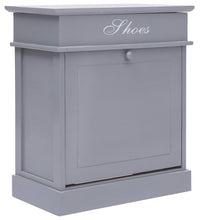 Schuhschrank Grau 50 x 28 x 58 cm Paulownia Holz