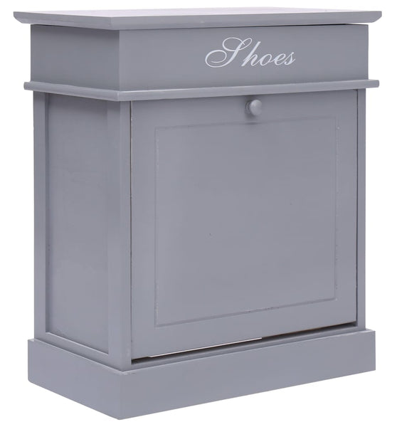Schuhschrank Grau 50 x 28 x 58 cm Paulownia Holz