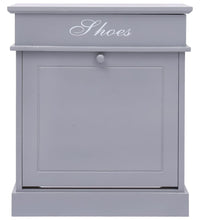 Schuhschrank Grau 50 x 28 x 58 cm Paulownia Holz