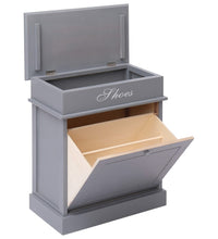 Schuhschrank Grau 50 x 28 x 58 cm Paulownia Holz