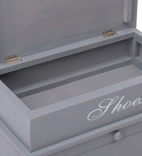 Schuhschrank Grau 50 x 28 x 58 cm Paulownia Holz