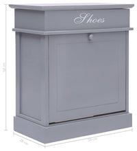 Schuhschrank Grau 50 x 28 x 58 cm Paulownia Holz