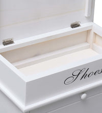 Schuhschrank Weiß 50 x 28 x 58 cm Paulownia Holz