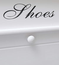 Schuhschrank Weiß 50 x 28 x 58 cm Paulownia Holz