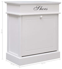 Schuhschrank Weiß 50 x 28 x 58 cm Paulownia Holz