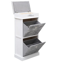 Schuhschrank Grau 50 x 28 x 98 cm Paulownia Holz