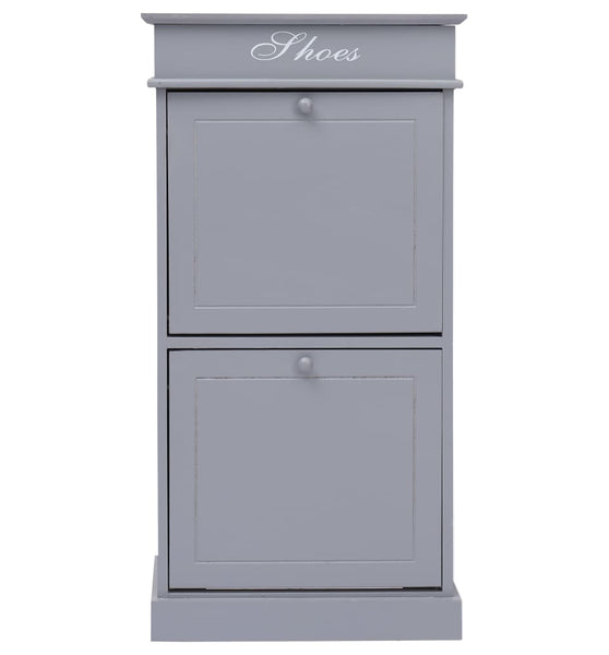 Schuhschrank Grau 50 x 28 x 98 cm Paulownia Holz