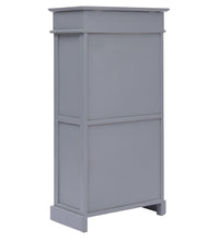 Schuhschrank Grau 50 x 28 x 98 cm Paulownia Holz