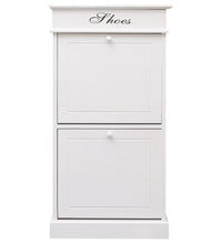 Schuhschrank Weiß 50 x 28 x 98 cm Paulownia Holz