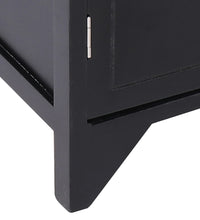 Beistellschrank 60x30x75 cm Schwarz Massivholz Paulownia