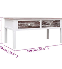 Couchtisch Braun 100 x 50 x 45 cm Holz