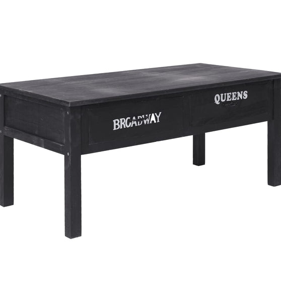 Couchtisch Schwarz 100×50×45 cm Holz