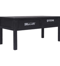 Couchtisch Schwarz 100×50×45 cm Holz