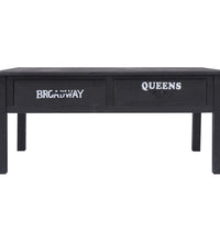 Couchtisch Schwarz 100×50×45 cm Holz