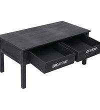 Couchtisch Schwarz 100×50×45 cm Holz