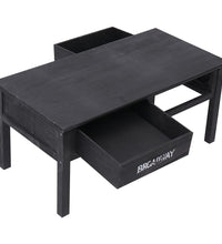 Couchtisch Schwarz 100×50×45 cm Holz