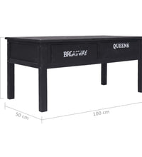 Couchtisch Schwarz 100×50×45 cm Holz