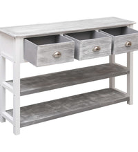 Sideboard Antik-Grau 115x30x76 cm Holz