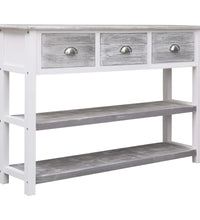 Sideboard Antik-Grau 115x30x76 cm Holz