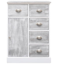 Sideboard mit 10 Schubladen Grau 113x30x79 cm Holz