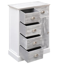 Sideboard mit 10 Schubladen Grau 113x30x79 cm Holz