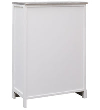Sideboard mit 10 Schubladen Grau 113x30x79 cm Holz