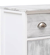 Sideboard mit 10 Schubladen Grau 113x30x79 cm Holz