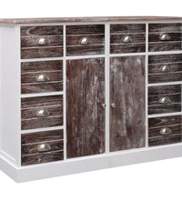 Sideboard mit 10 Schubladen Braun 113x30x79 cm Holz