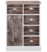 Sideboard mit 10 Schubladen Braun 113x30x79 cm Holz