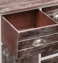 Sideboard mit 10 Schubladen Braun 113x30x79 cm Holz