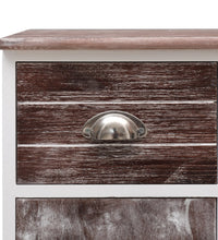 Sideboard mit 10 Schubladen Braun 113x30x79 cm Holz