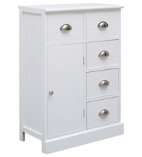 Sideboard mit 10 Schubladen Weiß 113x30x79 cm Holz