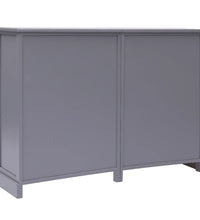 Sideboard mit 10 Schubladen Grau 113x30x79 cm Holz