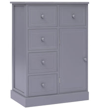 Sideboard mit 10 Schubladen Grau 113x30x79 cm Holz