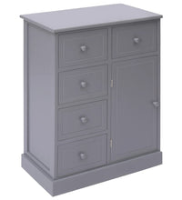 Sideboard mit 10 Schubladen Grau 113x30x79 cm Holz