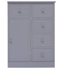 Sideboard mit 10 Schubladen Grau 113x30x79 cm Holz