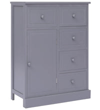Sideboard mit 10 Schubladen Grau 113x30x79 cm Holz