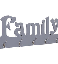 Wandgarderobe FAMILY Grau 74 x 29,5 cm