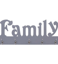 Wandgarderobe FAMILY Grau 74 x 29,5 cm