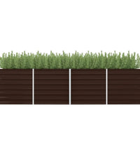 Garten-Hochbeet Braun 320 x 80 x 77 cm Verzinkter Stahl