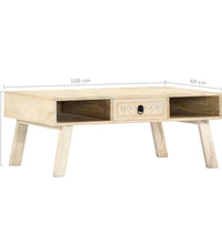 Couchtisch 100×60×40 cm Mango Massivholz