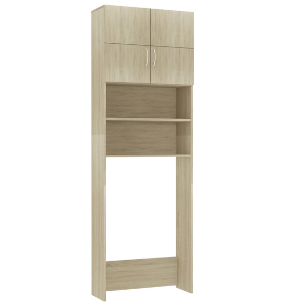 Waschmaschinenschrank Sonoma-Eiche 64x25,5x190 cm Holzwerkstoff