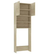 Waschmaschinenschrank Sonoma-Eiche 64x25,5x190 cm Holzwerkstoff