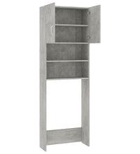 Waschmaschinenschrank Betongrau 64x25,5x190 cm Holzwerkstoff