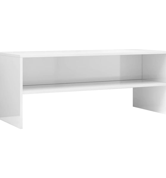 TV-Schrank Hochglanz-Weiß 100x40x40 cm Holzwerkstoff