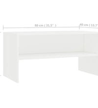 TV-Schrank Weiß 80x40x40cm Holzwerkstoff