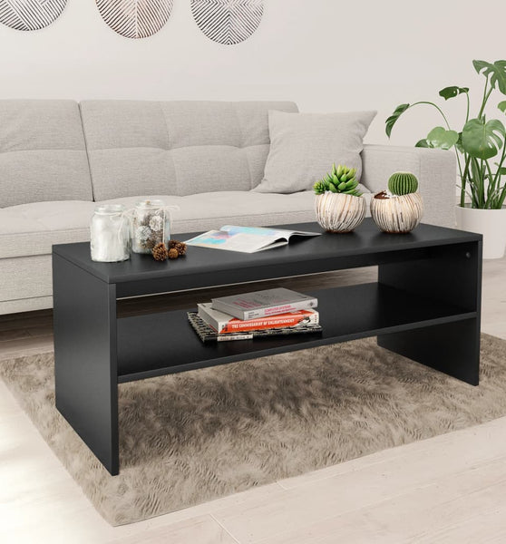 Couchtisch Schwarz 100x40x40 cm Holzwerkstoff