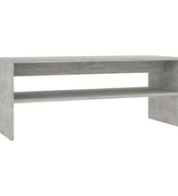 Couchtisch Betongrau 100x40x40 cm Holzwerkstoff
