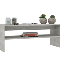 Couchtisch Betongrau 100x40x40 cm Holzwerkstoff